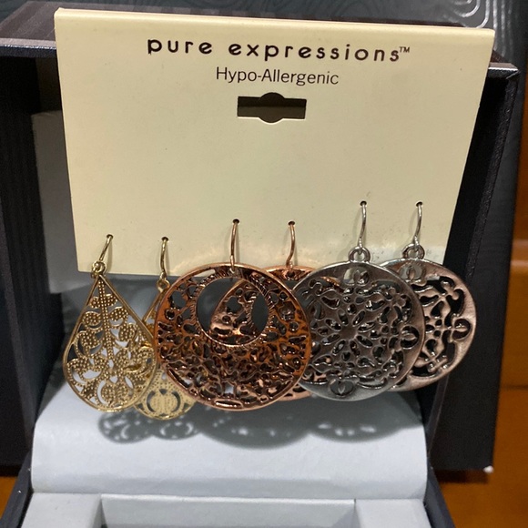 Pure Expression Hypo Allergenic Earring Bali Gift Set NWT - Picture 1 of 1